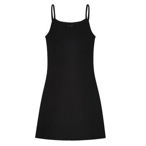 Cou Cou Intimates Picot Mini Dress in Black Size Medium